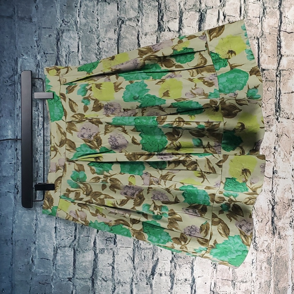 Anthropologie | Odille Retro Style Ethereal Fairycore Cotton A-Line Floral Skirt